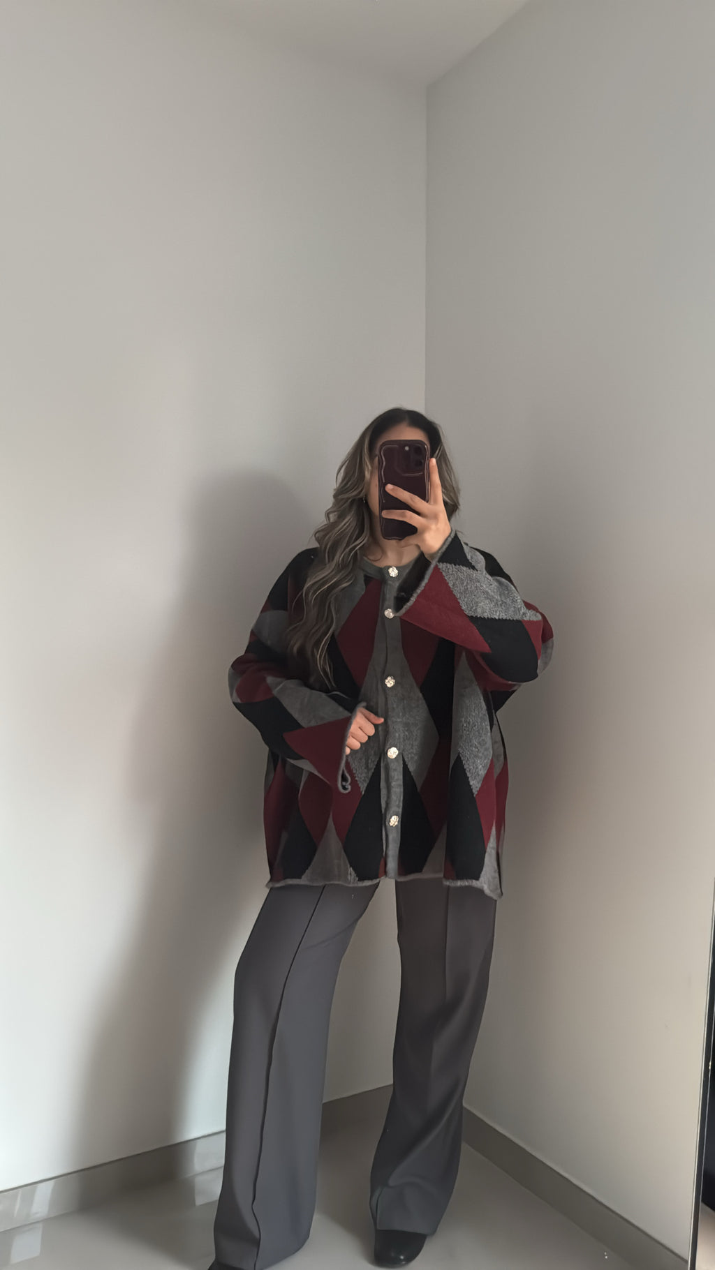 Gilet à motif losange