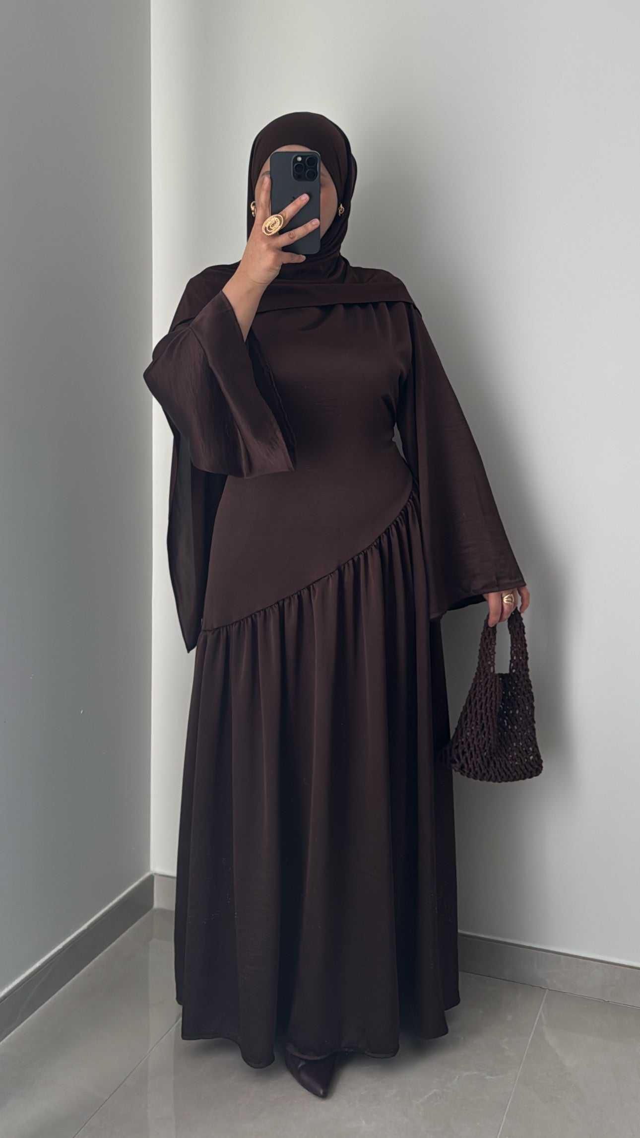 Robe SAFIYA- MARRON