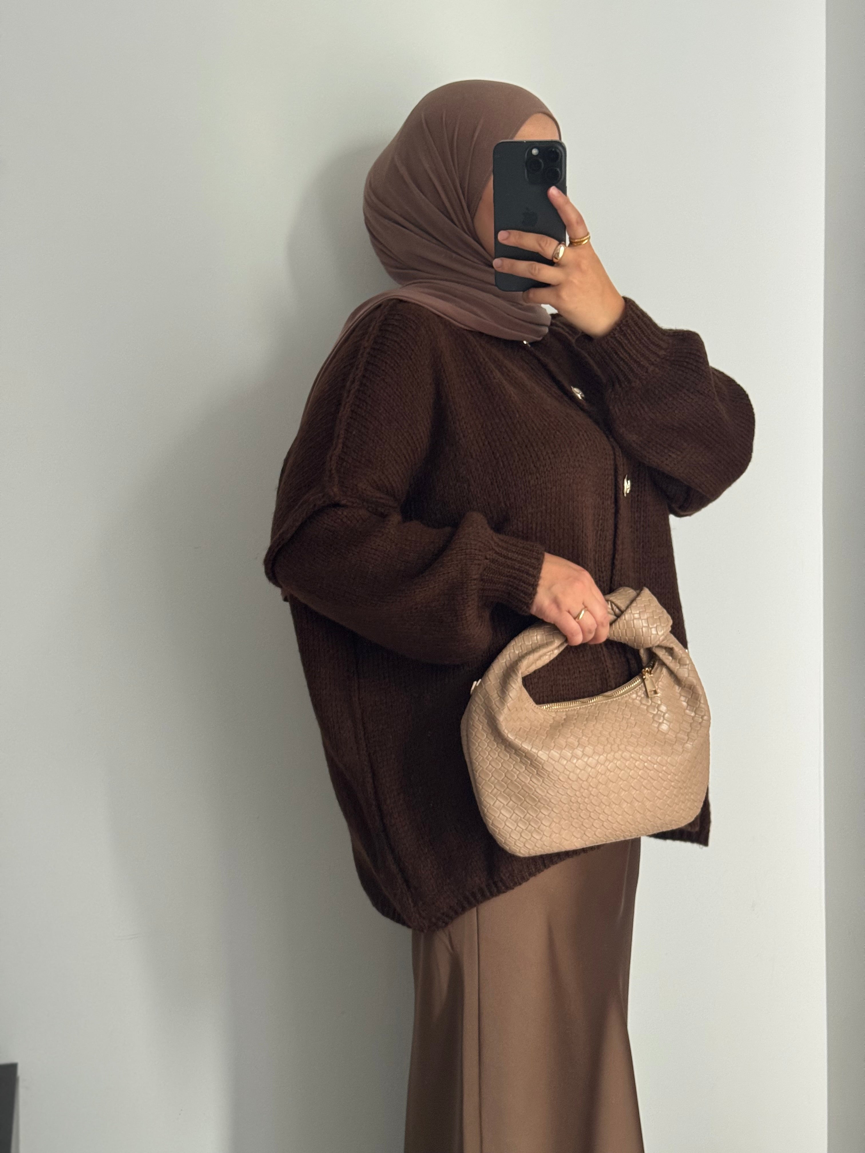 Gilet en maille - MARRON