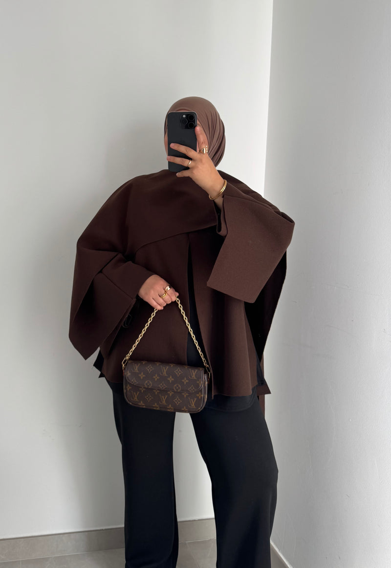 Veste cape - MARRON