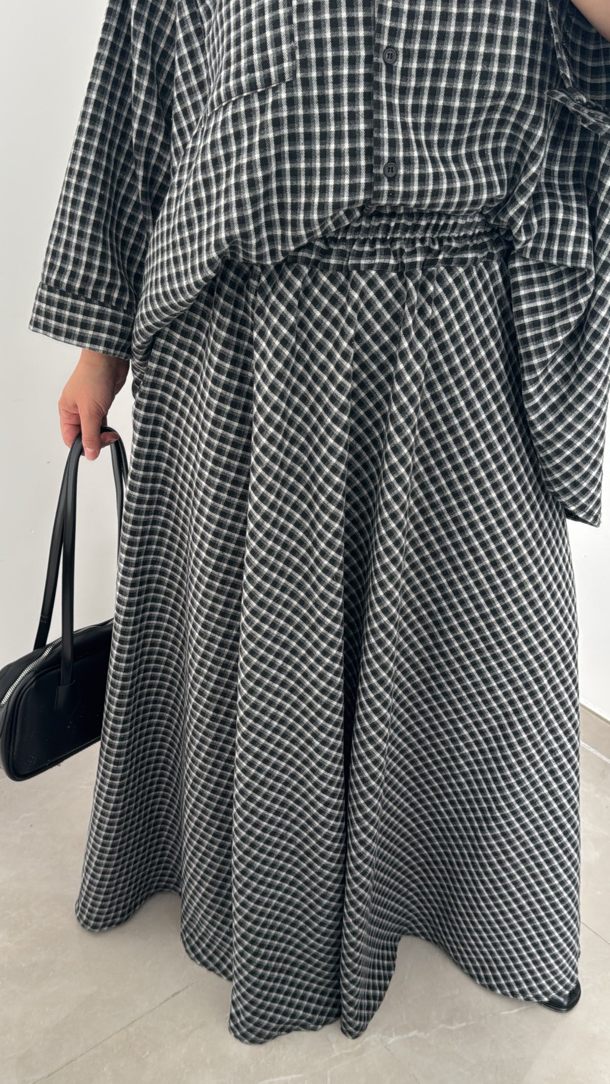 Jupe VICHY - GRIS/NOIR