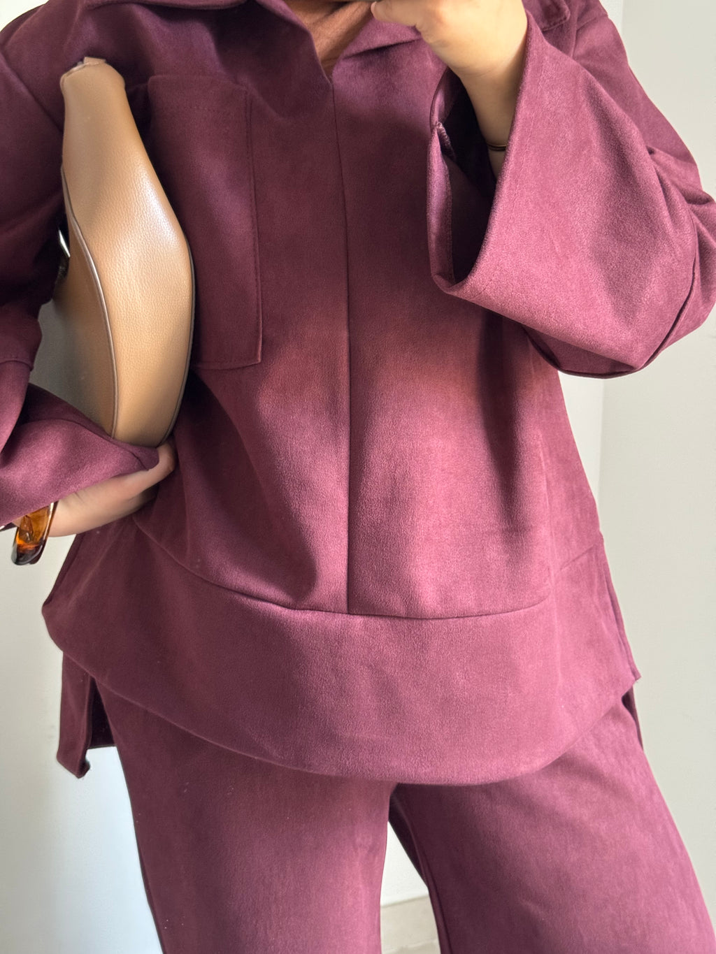 Ensemble SUEDA pantalon - BORDEAUX