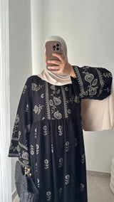 Robe brodée NOUR – NOIR