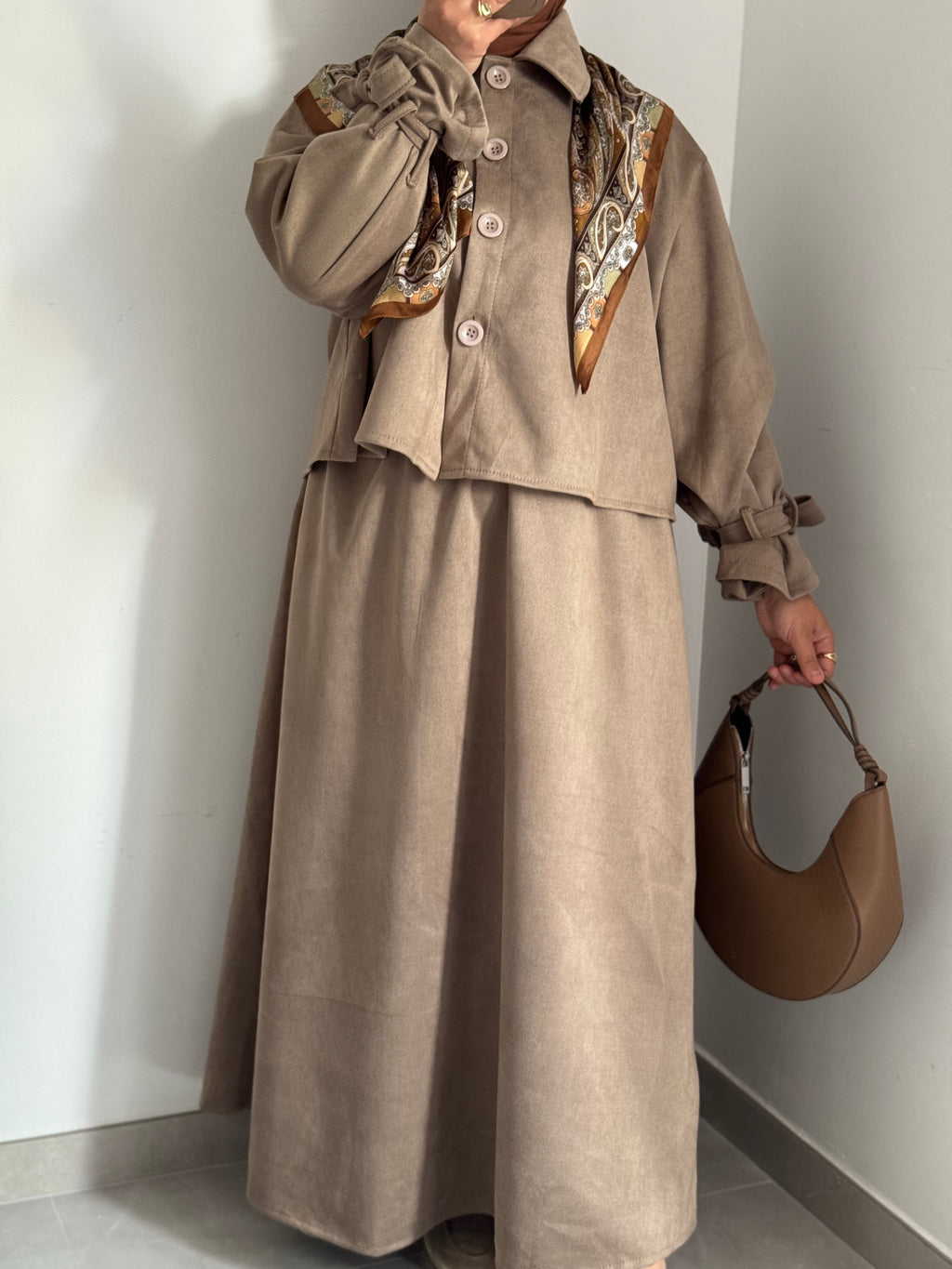 Ensemble SUEDA JUPE - BEIGE