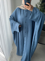 Abaya papillon-BLEU