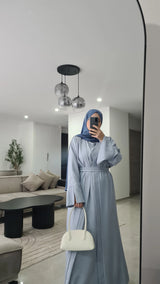 Abaya 3 pièces BLEU BÉBÉ