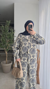 Ensemble imprimé BLEU MARINE