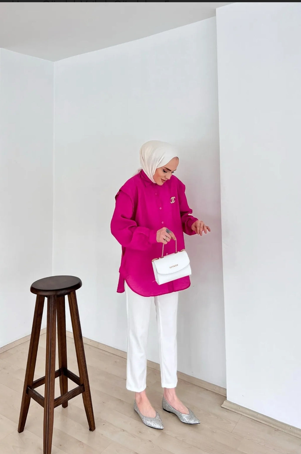 Blouse avec épaulettes - ROSE