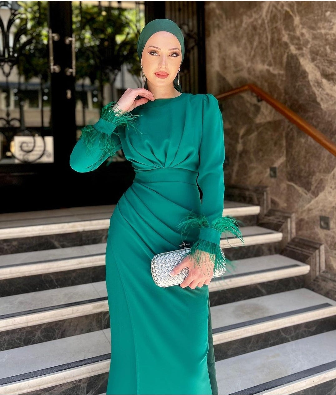 Robe LUNA - VERT EMERAUDE