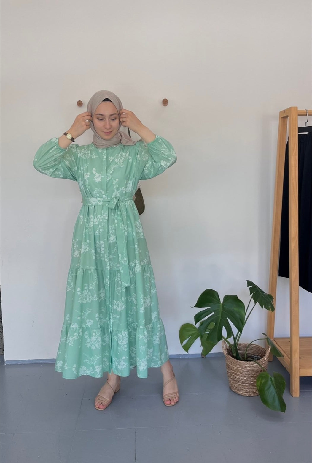 ROBE FLOWER - VERT EAU