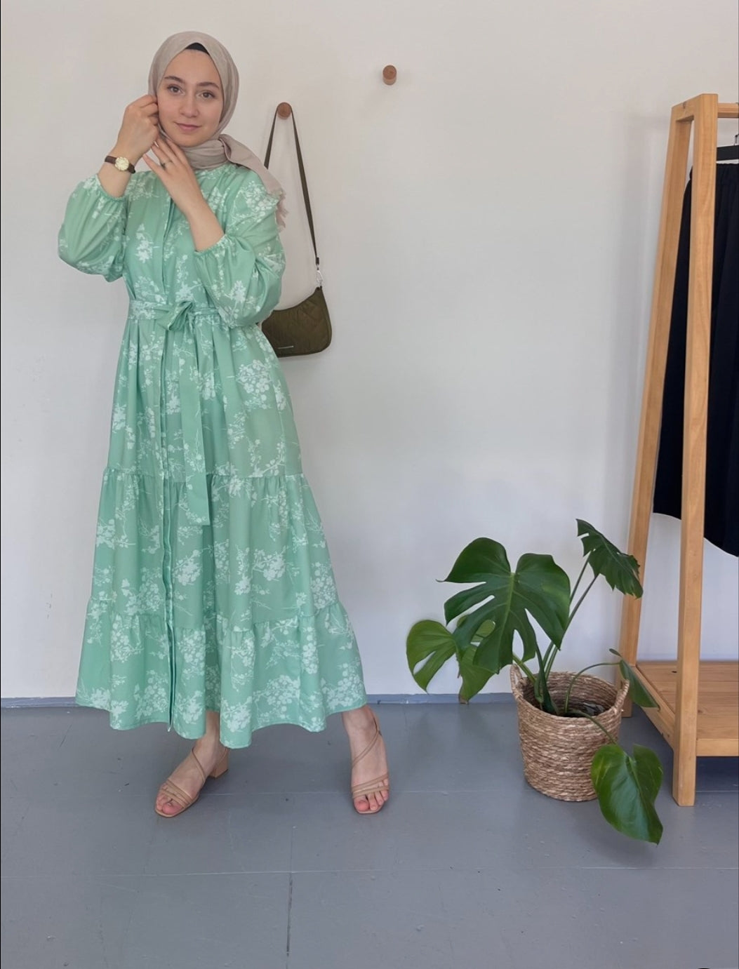 ROBE FLOWER - VERT EAU