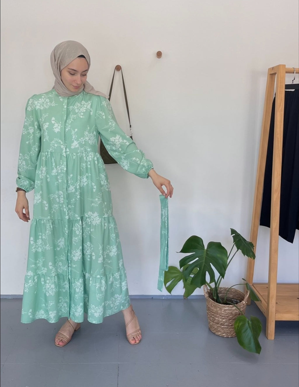 ROBE FLOWER - VERT EAU