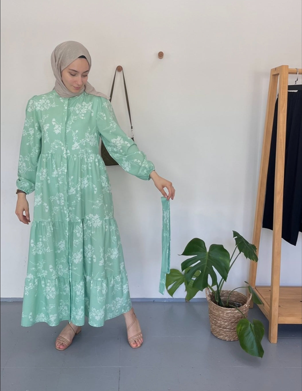 ROBE FLOWER - VERT EAU