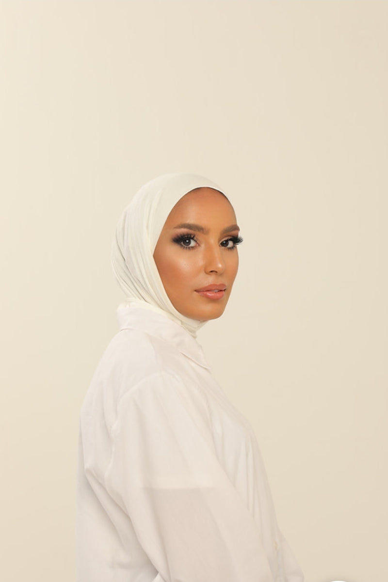 Hijab cagoule en jersey à enfiler - 13 coloris