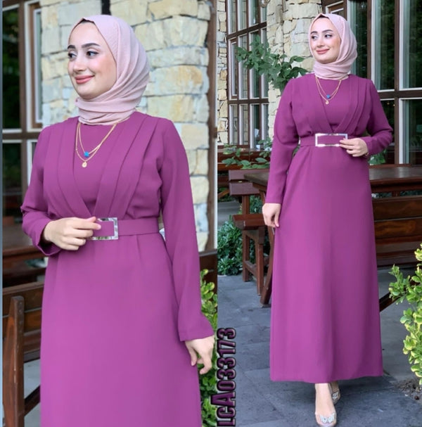 Robe SUDE ( VIOLET , LILAS , ROUGE , BLEU )